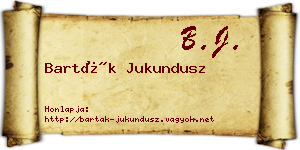 Barták Jukundusz névjegykártya
